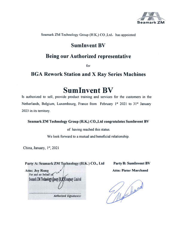 Certificate seamark